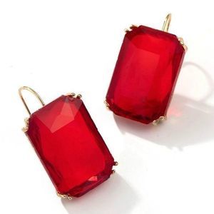 Candy Resin Drop Earrings - Red